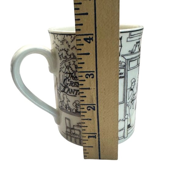 Epoch "Le Restaurant" Black & White Mug Set Of 6 Vintage Bistro Design 4" Tall - Picture 4 of 4